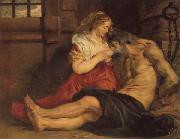 Peter Paul Rubens A Roman Woman's Love for Her Father painting